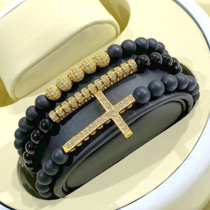 Set 3 Bratari Brooks Woman Gold Cross