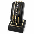 Set 3 Bratari Tennis GoldBlack 3 MM
