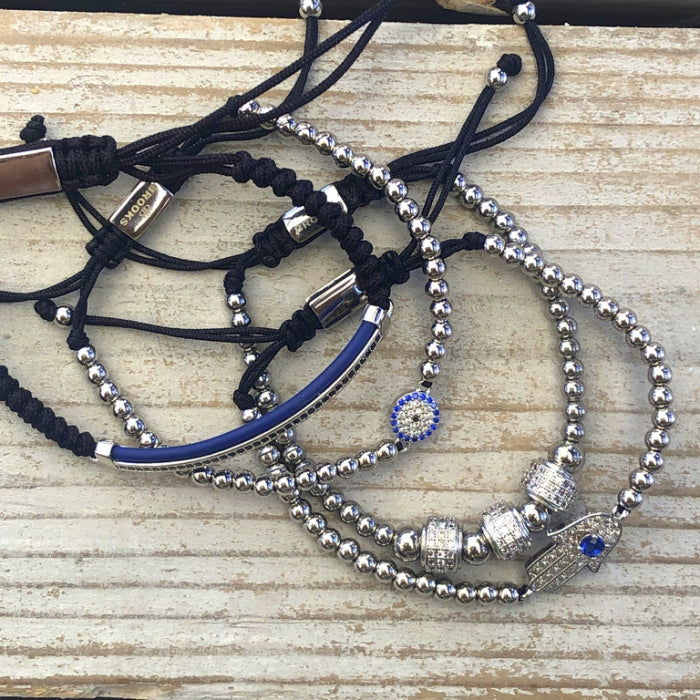 Set 4 Bratari Brooks Blue Zepphir Crystals