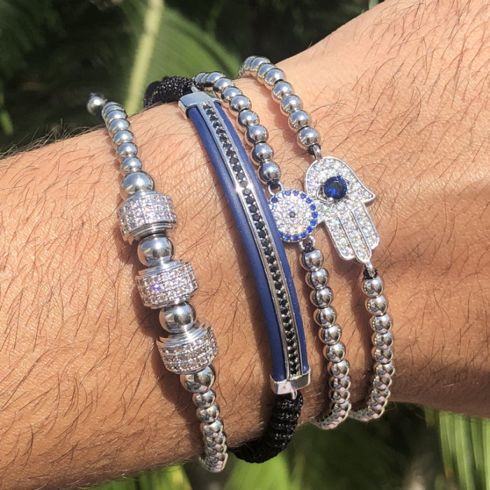 Set 4 Bratari Brooks Blue Zepphir Crystals