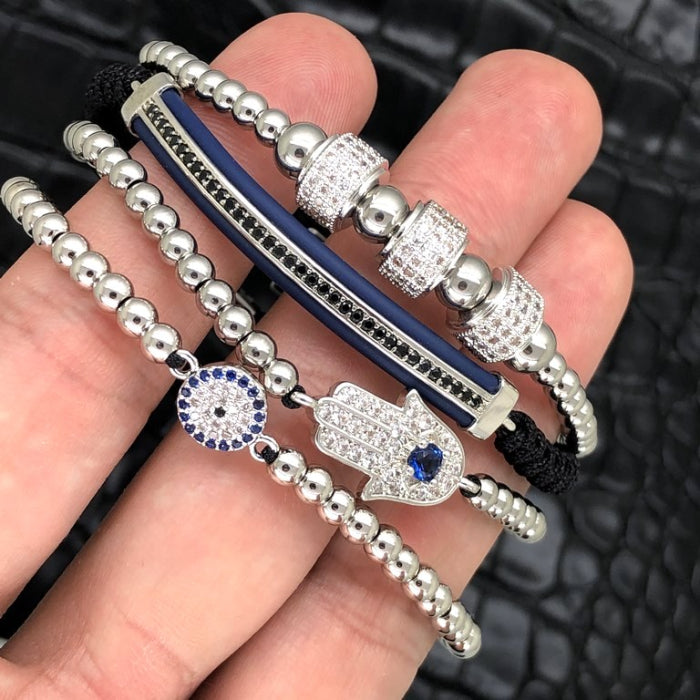 Set 4 Bratari Brooks Blue Zepphir Crystals