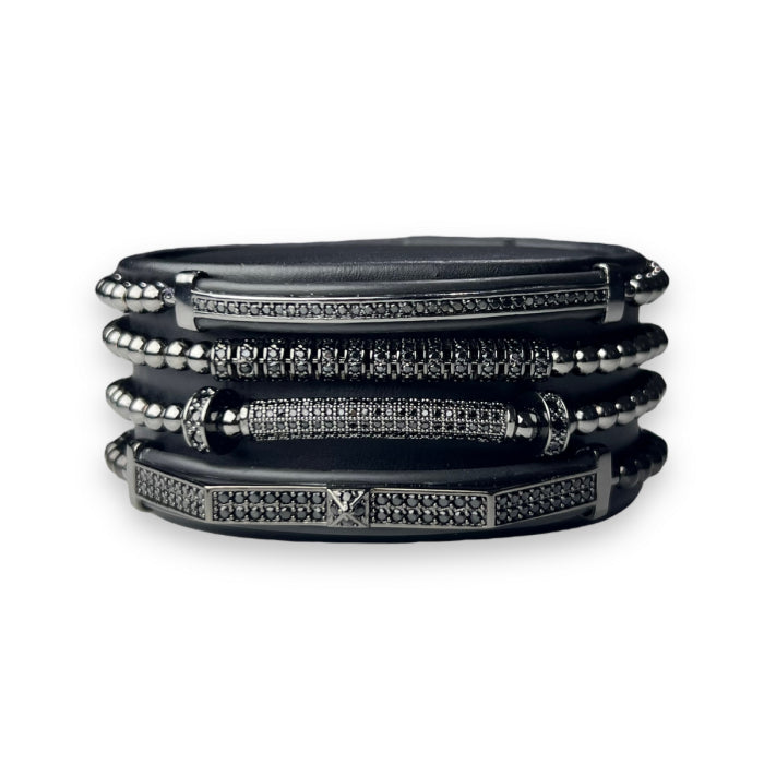 Set 4 Bratari Brooks Full Black Linea Elements