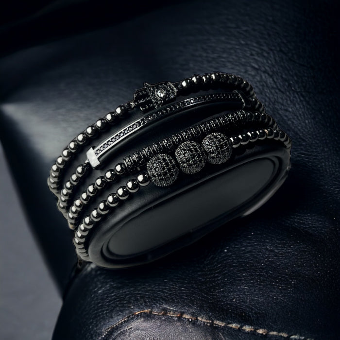 Set 4 Bratari Brooks Full Black MicroDiamonds