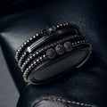 Set 4 Bratari Brooks Full Black MicroDiamonds
