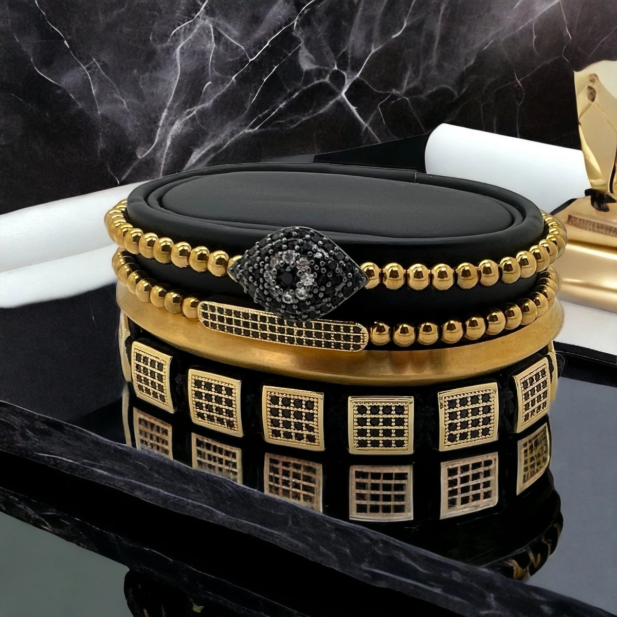 Set 4 Bratari Brooks Gold Malbeck