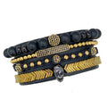 Set 4 Bratari Brooks Gold Skull Design
