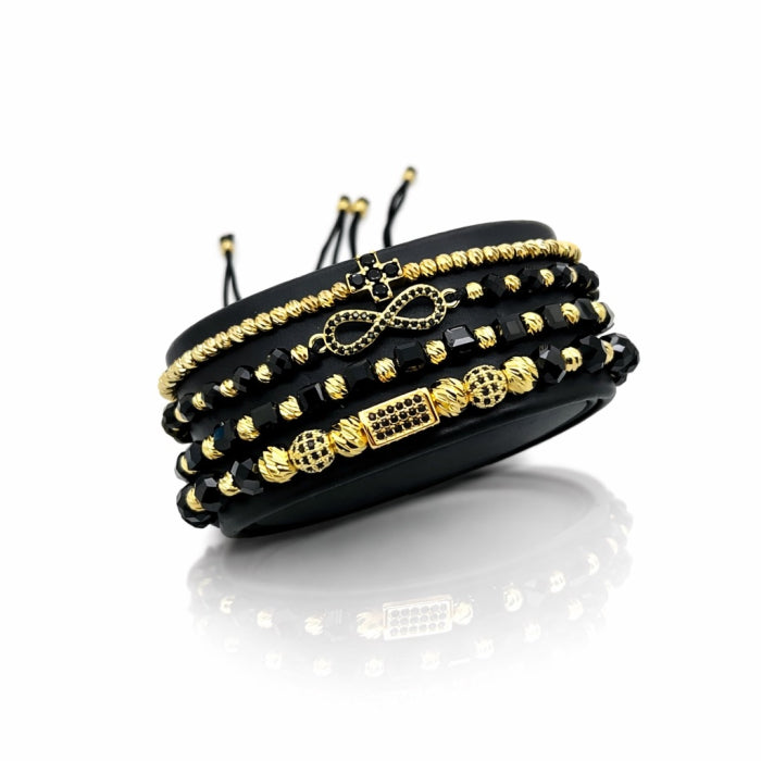 Set 4 Bratari Brooks GoldBlack Infinity