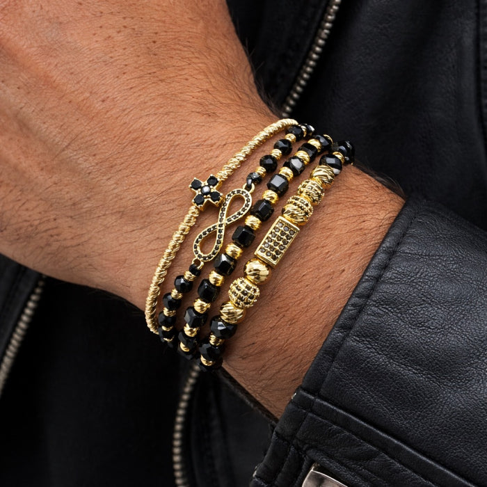 Set 4 Bratari Brooks GoldBlack Infinity