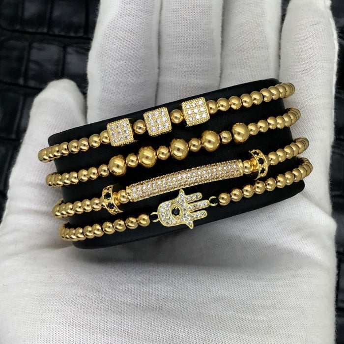 Set 4 Bratari Brooks Luxury Gold Rosario