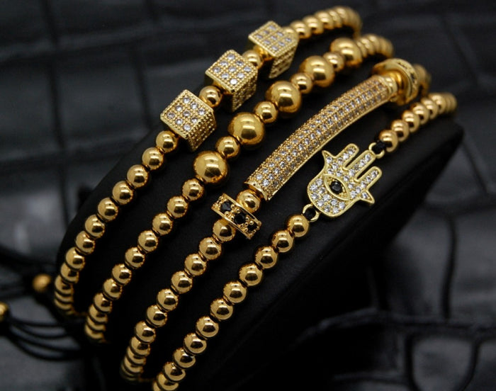 Set 4 Bratari Brooks Luxury Gold Rosario