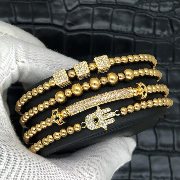Set 4 Bratari Brooks Luxury Gold Rosario