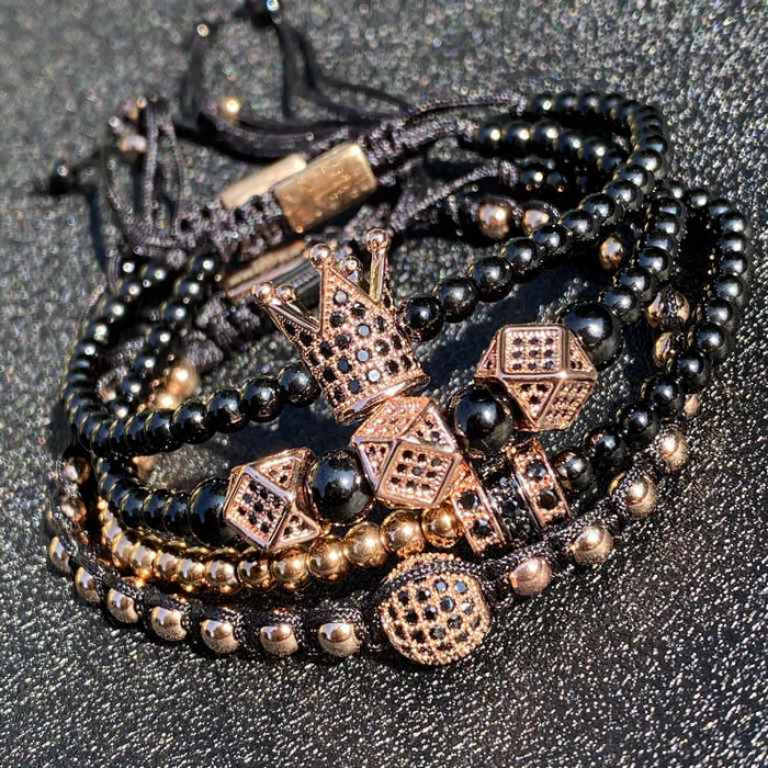 Set 4 Bratari Brooks RoseGold And Black
