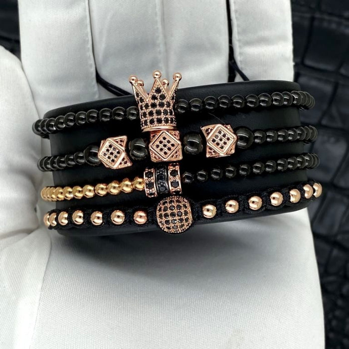 Set 4 Bratari Brooks RoseGold And Black