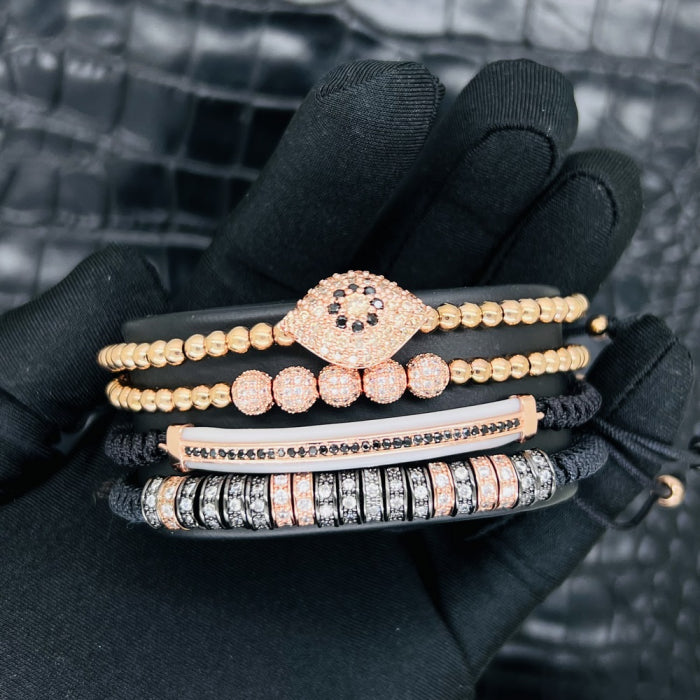 Set 4 Bratari Brooks RoseGold Pure