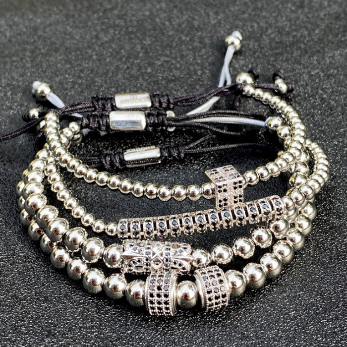 Set 4 Bratari Brooks Silver Kraft