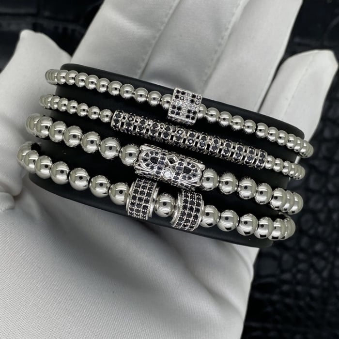 Set 4 Bratari Brooks Silver Kraft