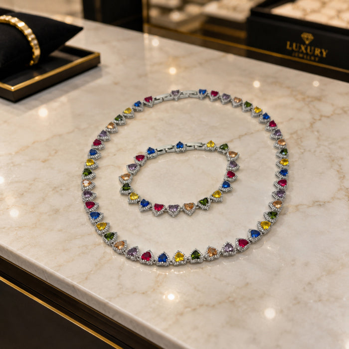 Set Angelic Rainbow Hearts Diamonds 10M
