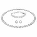 Set Angelic Silver Diamonds 8 MM