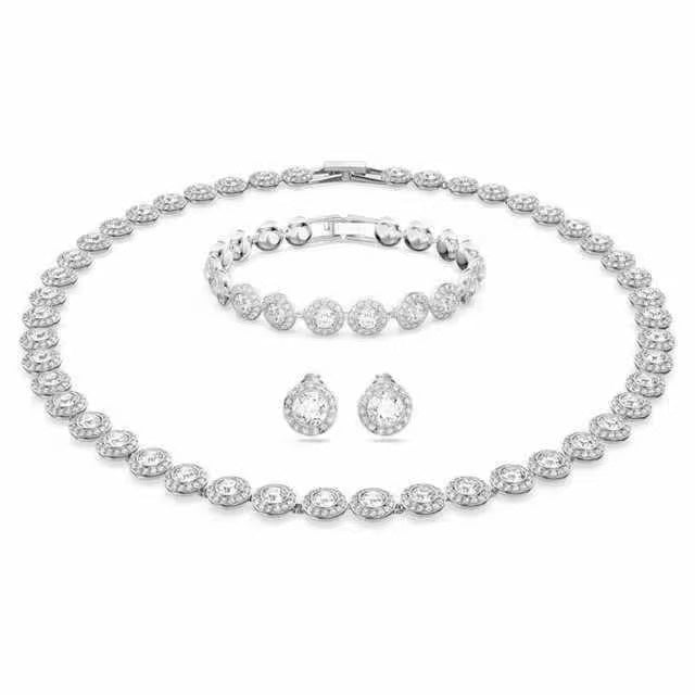 Set Angelic Silver Diamonds 8 MM