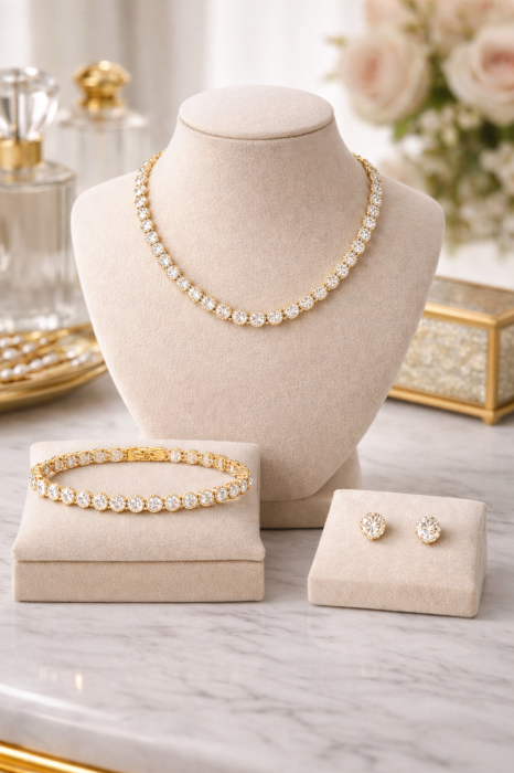 Set Bijuterii Angelic Gold Diamonds 6MM