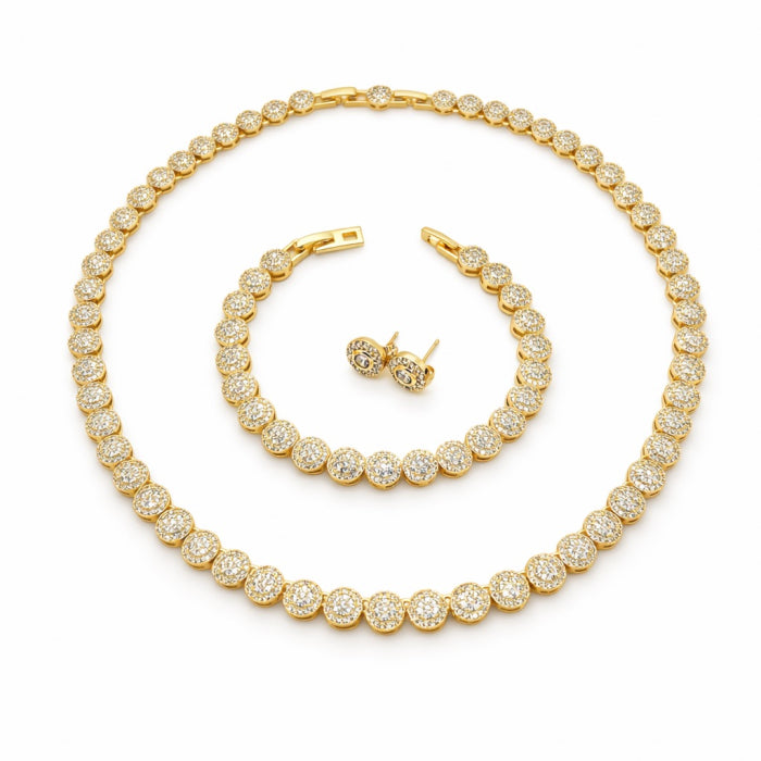 Set Bijuterii Angelic Gold Diamonds 8 MM 14K