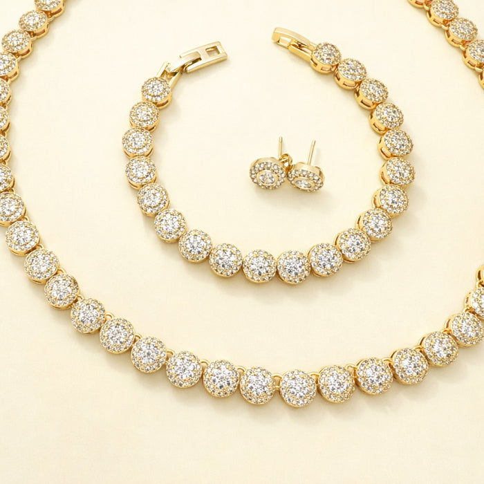 Set Bijuterii Angelic Gold Diamonds 8 MM 14K