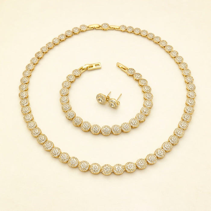Set Bijuterii Angelic Gold Diamonds 8 MM 14K
