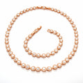 Set Angelic Rose Gold Diamonds 8MM AAA+ Quality