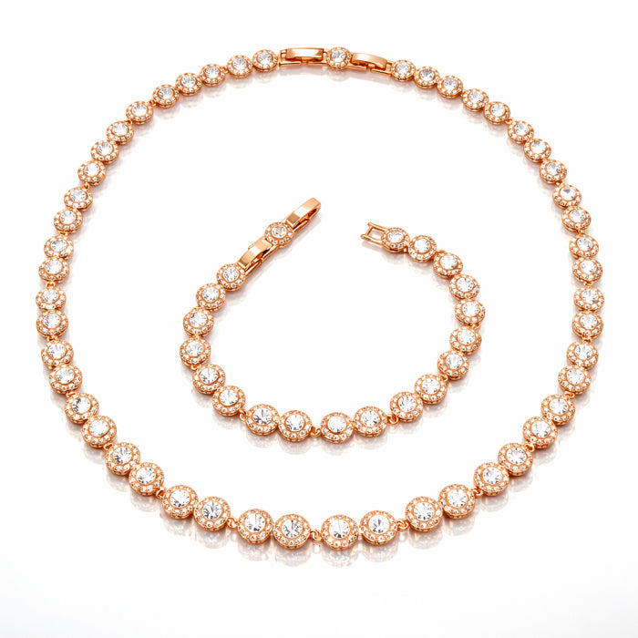 Set Angelic Rose Gold Diamonds 8MM AAA+ Quality