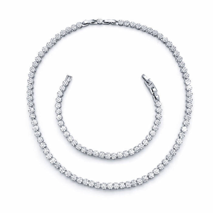 Set Bijuterii Angelic Silver Diamonds 5 MM