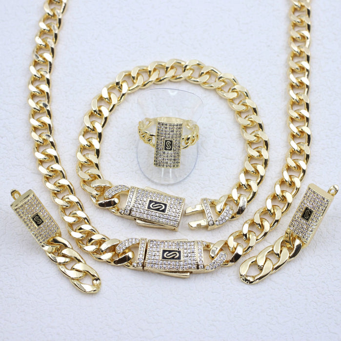 Set Bijuterii Monaco Gold Plated 14K 8MM