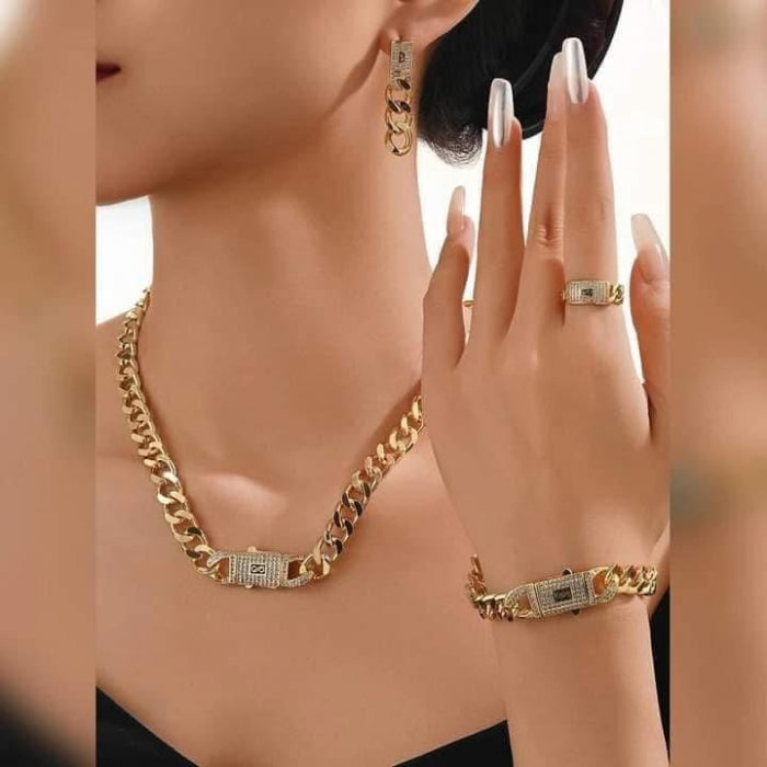 Set Bijuterii Monaco Gold Plated 14K 8MM