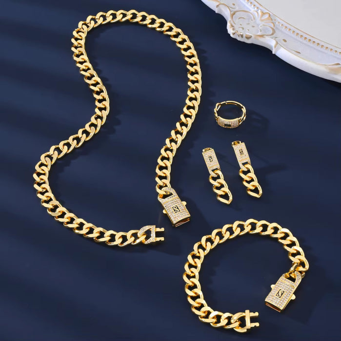 Set Bijuterii Monaco Gold Plated 14K 8MM