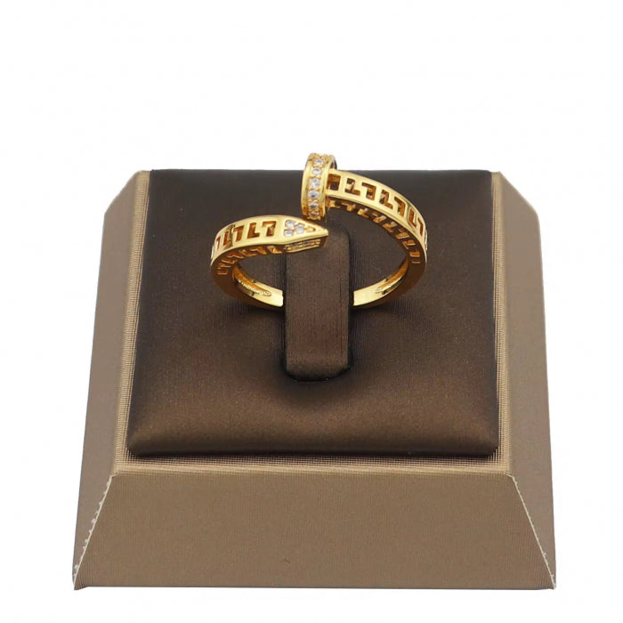 Set Bratara-Inel Gold Abstract Nail