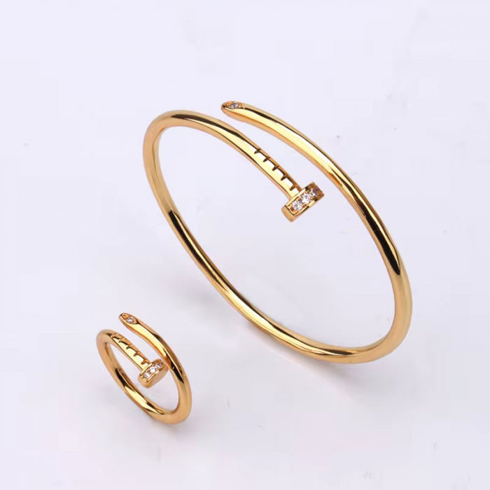 Set Bratara-Inel Gold Classic Nail