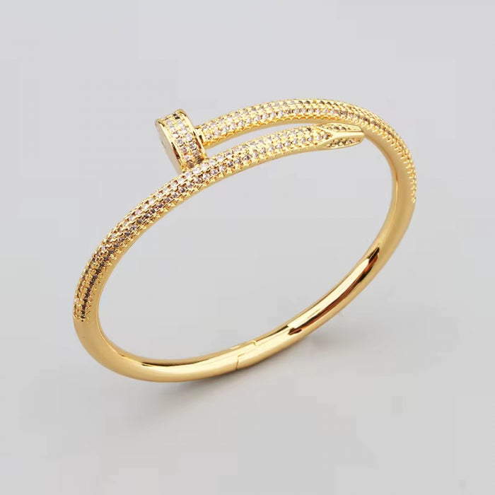 Set Bratara-Inel Gold Diamonds Nail
