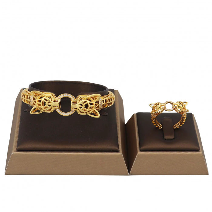 Set Bratara-Inel Gold Gatopardo 18K Gold Plated