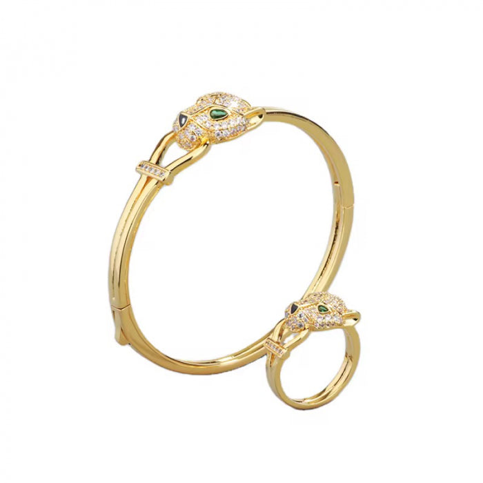 Set Bratara-Inel Gold Gatopardo Classic