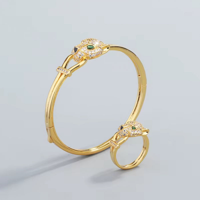 Set Bratara-Inel Gold Gatopardo Classic
