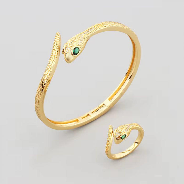 Set Bratara-Inel Gold Gatopardo Classic