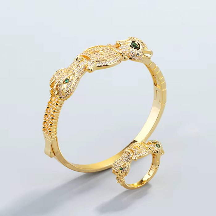 Set Bratara-Inel Gold Gatopardo Diamonds
