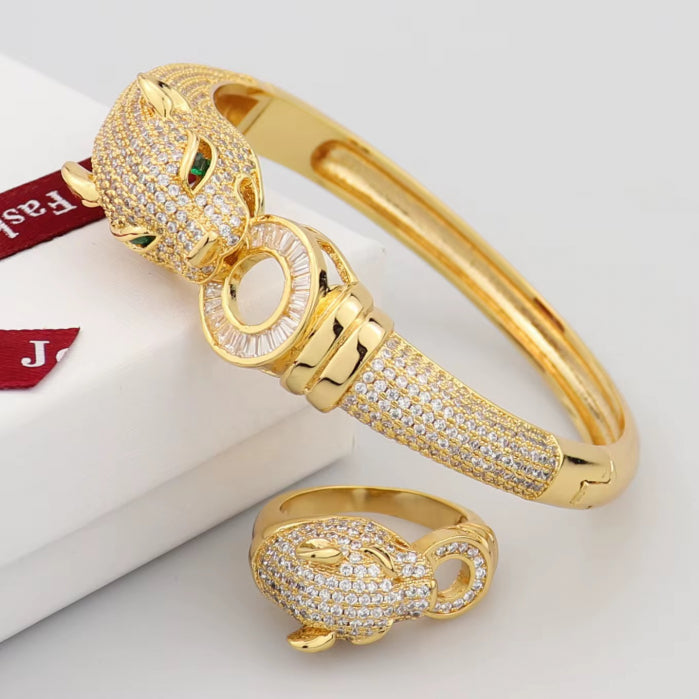 Set Bratara-Inel Gold Gatopardo Diamonds