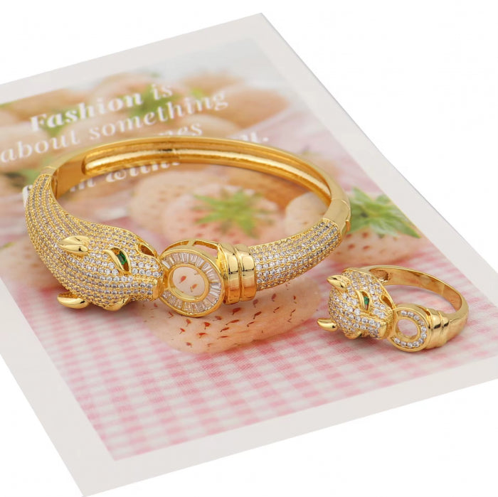 Set Bratara-Inel Gold Gatopardo Diamonds