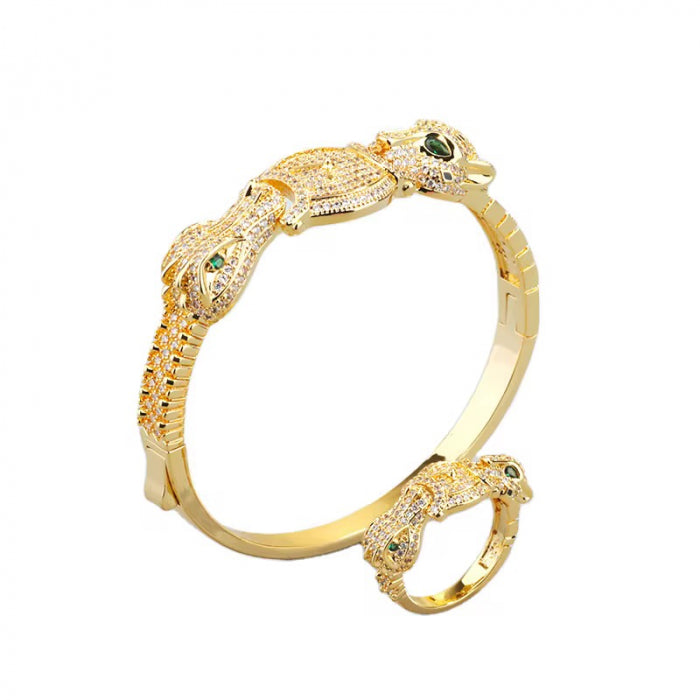 Set Bratara-Inel Gold Gatopardo Diamonds