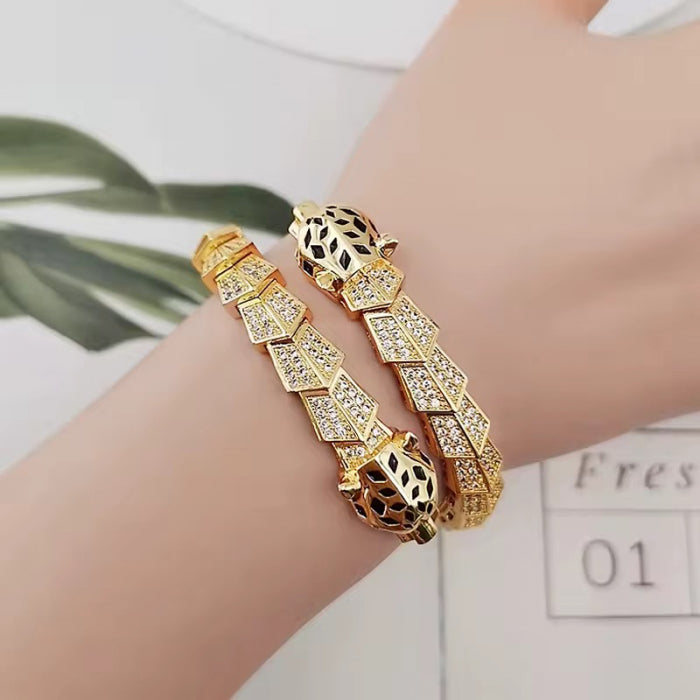 Set Bratara-Inel Gold Gatopardo Flexible