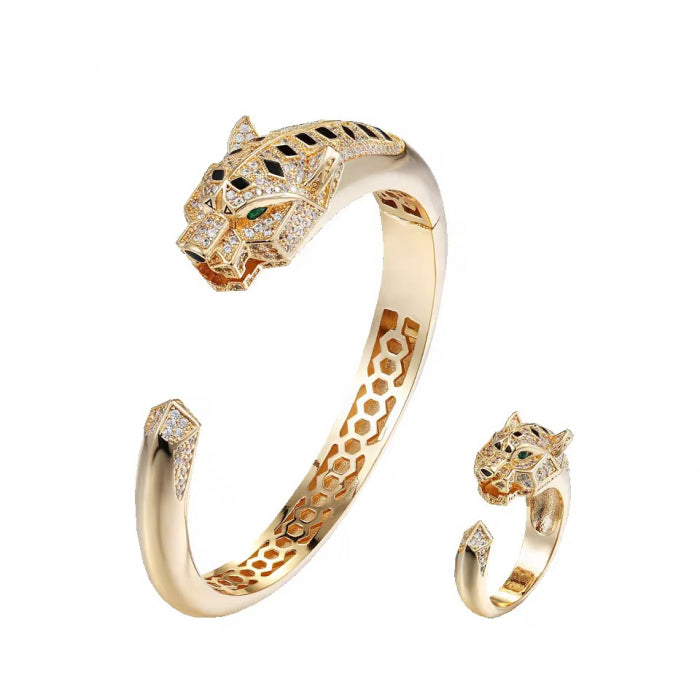Set Bratara-Inel Gold Masterpiece Gatopardo