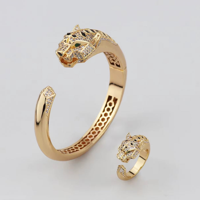 Set Bratara-Inel Gold Masterpiece Gatopardo