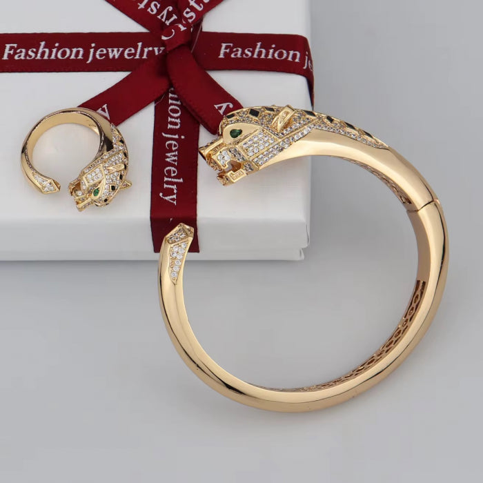 Set Bratara-Inel Gold Masterpiece Gatopardo
