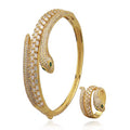 Set Bratara-Inel Gold Snake Diamonds