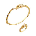 Set Bratara-Inel Gold Snake Diamonds